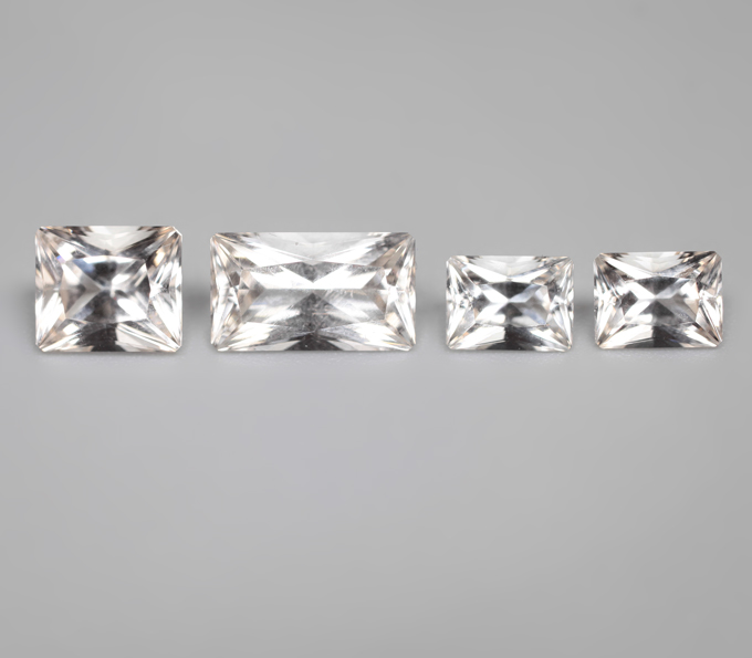 Топовая огранка! Редкий набор из 4 «винных» топазов 5,87 карата