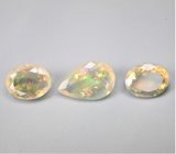 Набор из 3 ограненных эфиопских опалов 3,94 карата