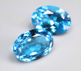 Крупная пара Swiss топазов 15,22 карата