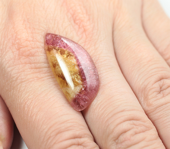 Полихромный забайкальский турмалин 13,21 карата