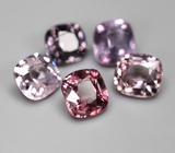 Крупный набор из 5 шпинелей высокой чистоты 4,47 карата