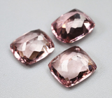 Набор из 3 турмалинов падпараджа высокой чистоты 5,46 карата