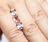 Набор из 3 турмалинов падпараджа высокой чистоты 5,46 карата