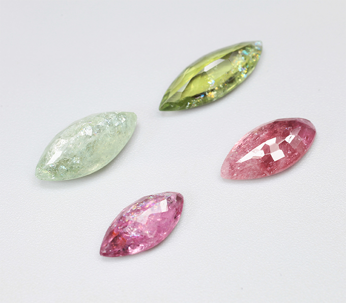 Набор из 4 медьсодержащих турмалинов 6,18 карата